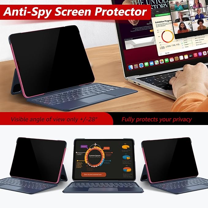 Protector de Pantalla Bersem Privacidad iPad 10.9/11 Pulgadas 10ma/11va Gen miniatura 3