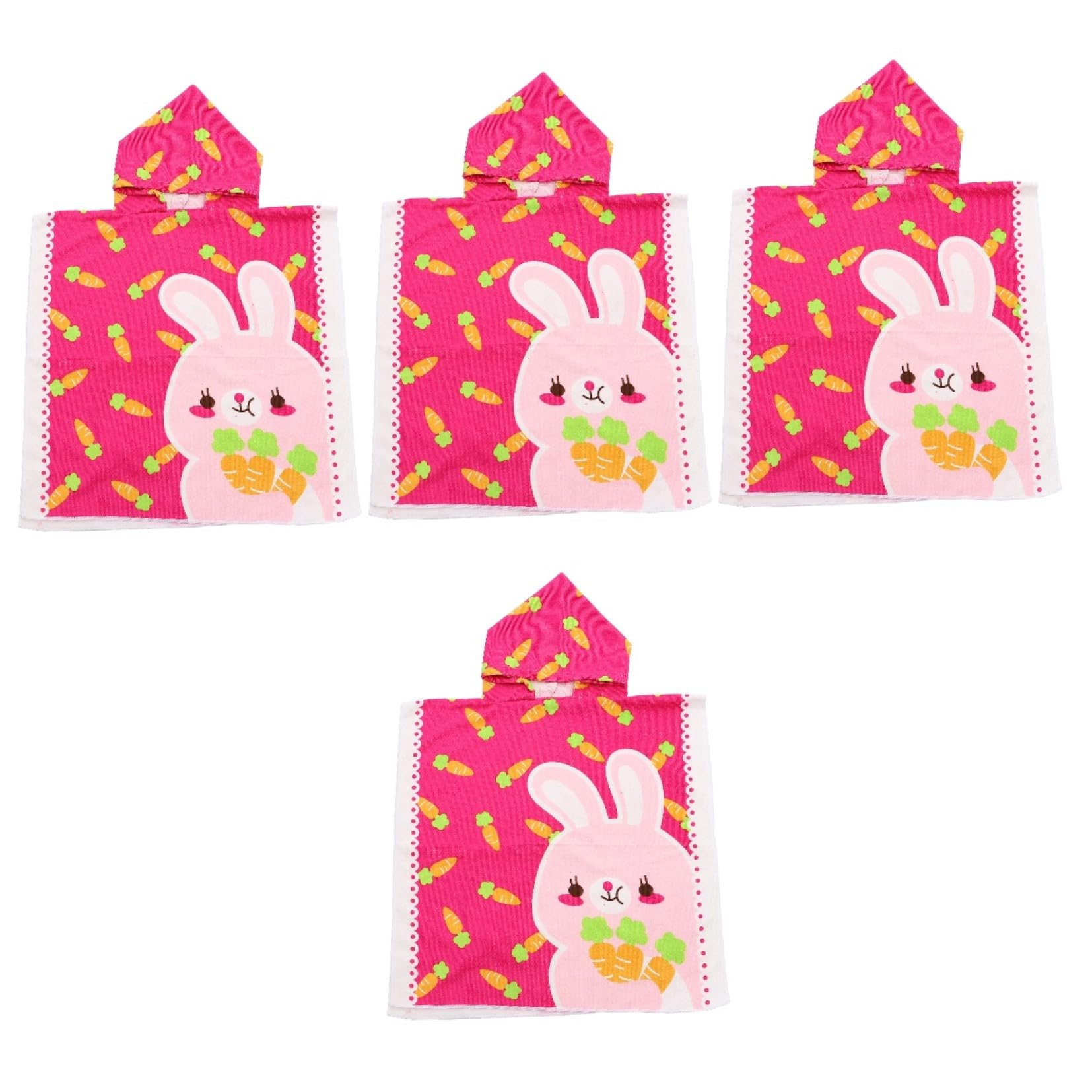 STOBAZA 4piezas Toalla De Playa Capucha para Niño Toalla Infantil Diseño y Divertido para Piscina y Playa y Absorbente