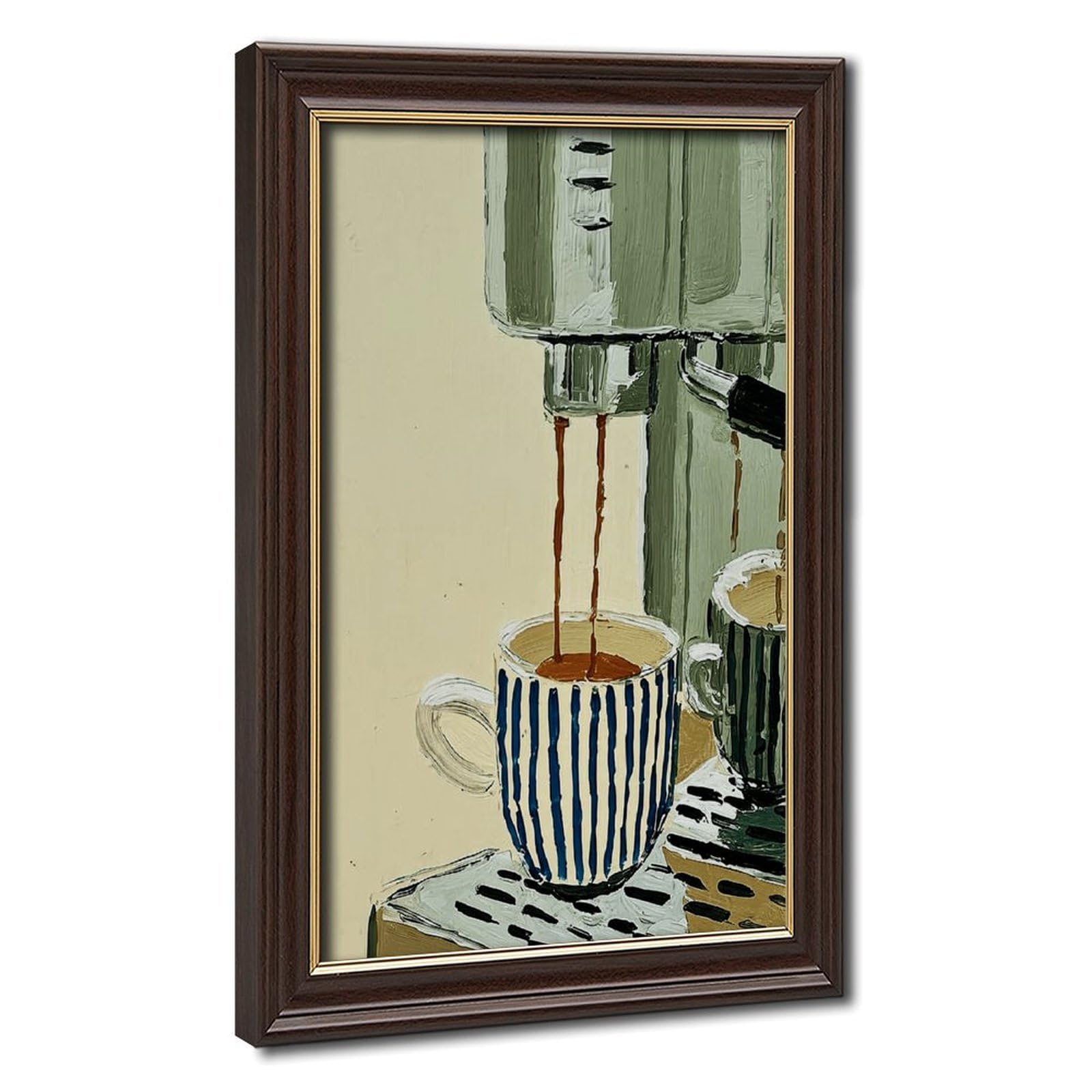 AYINUER Blue And White Vertical Stripes Poster Canvas Poster for Living Room Decor Gift