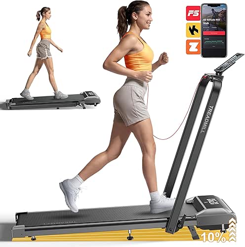 Walking Pad Treadmill with Incline, 2 in 1 Foldable Treadmills