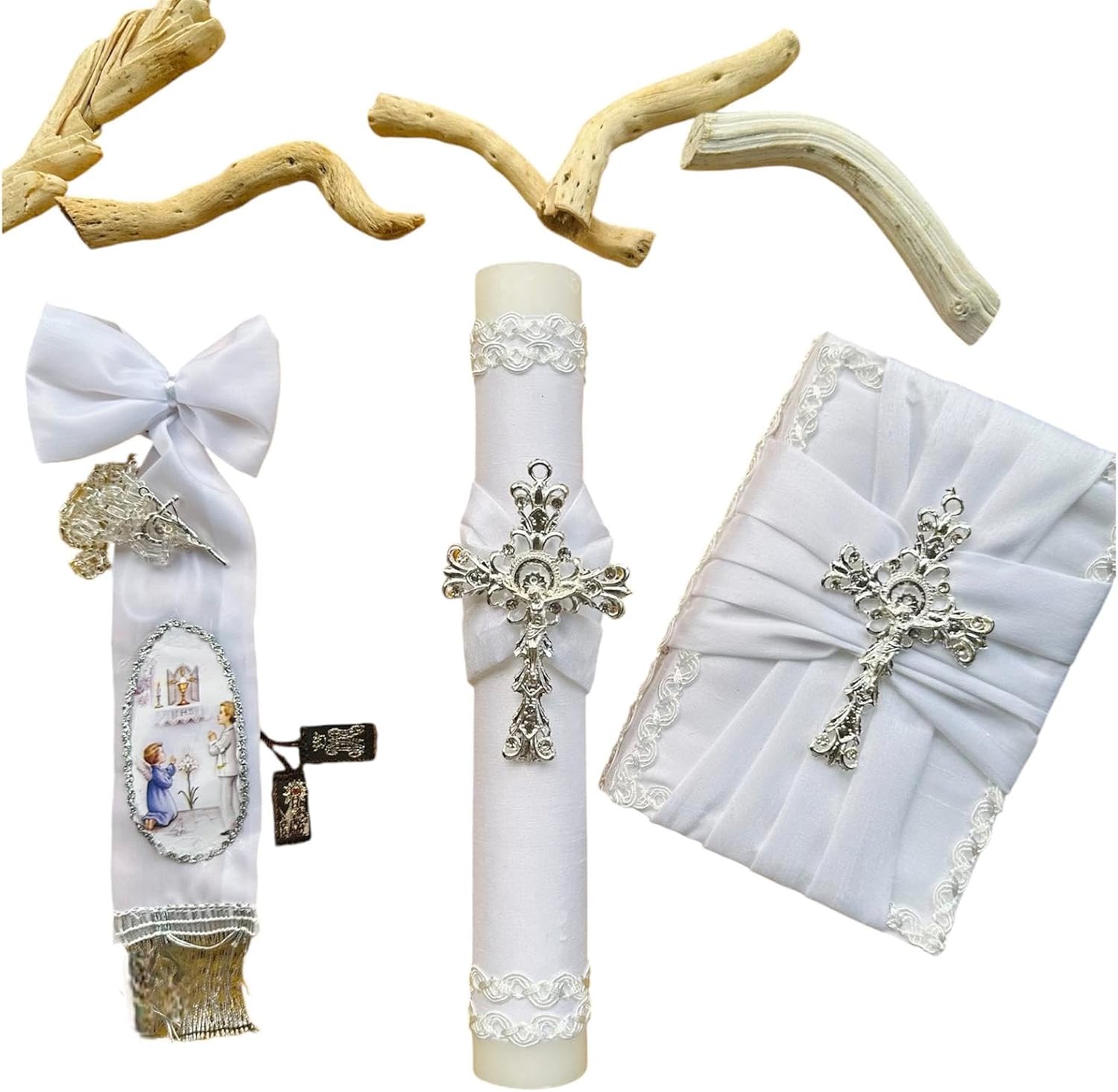 Set de Vela para Primera Comunión con un diseño contemporáneo