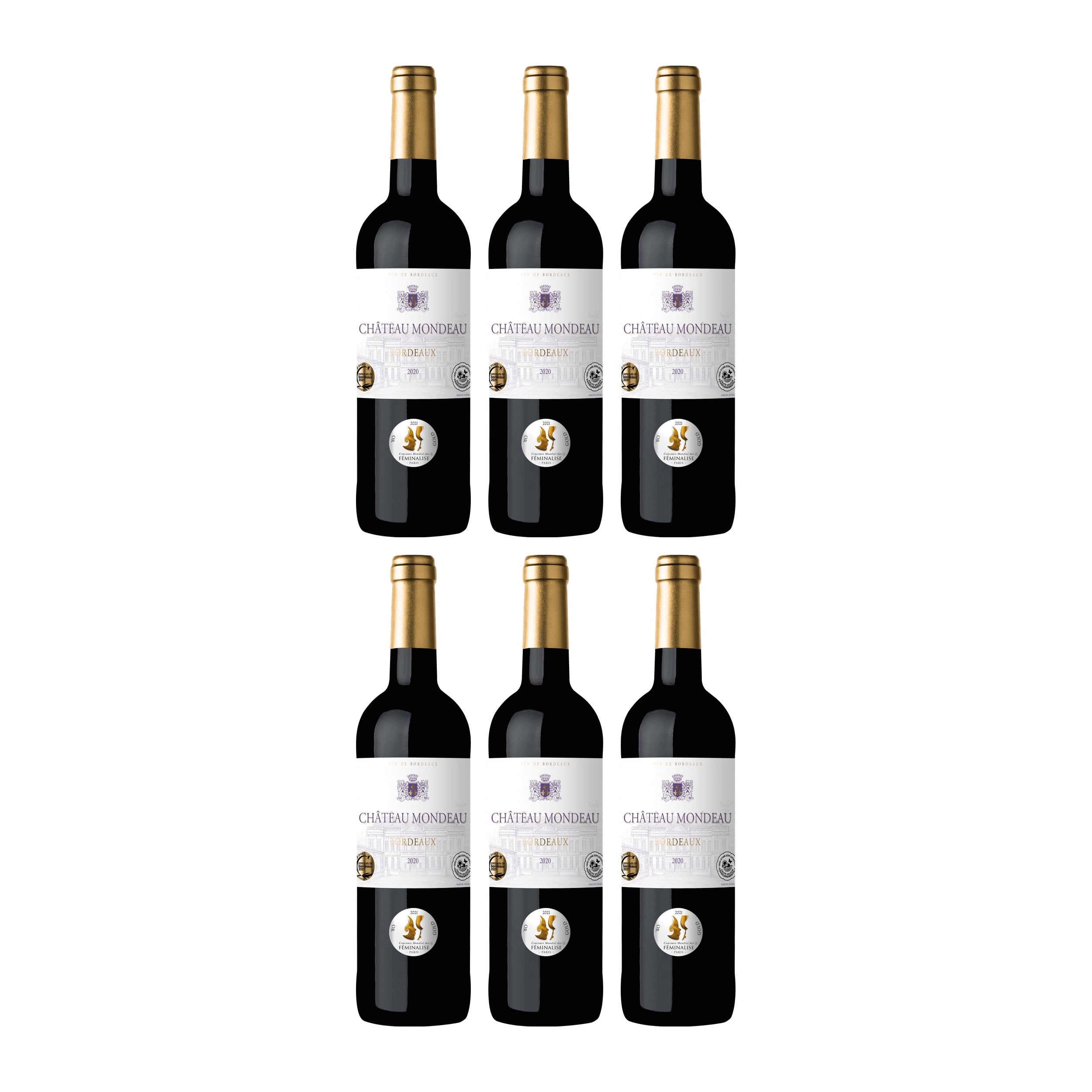 Maison Le Star Château Mondeau Bordeaux AOP Rotwein rot trocken Frankreich inkl. FeinWert E-Book (6 x 0.75 l)