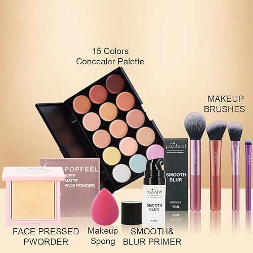 Miniatura 8 de FantasyDay Kit de maquillaje todo en uno para mujeres, kit completo de regalo de maquillaje para niñas, paquete esencial de Navidad, incluye paleta