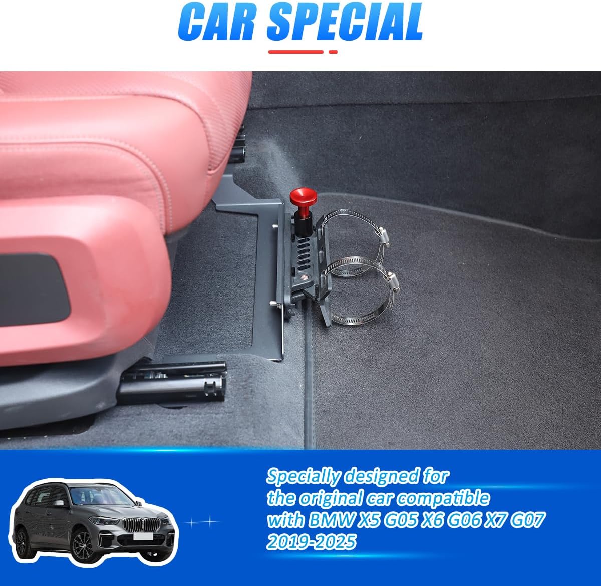Aluminum Adjustable Roll Bar Fire Extinguisher Mount Bottle Holder Bracket for BMW X5 G05 X6 G06 X7 G07 2019-2025 Car Co-Pilot Quick Release Fire Extinguisher Bracket,Fire Extinguisher Mounts