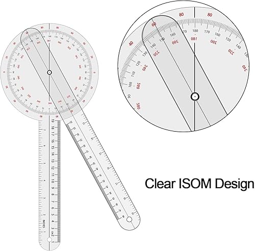 Miniatura 3 de Goniómetro 12 pulgadas, 360 grados (plástico)