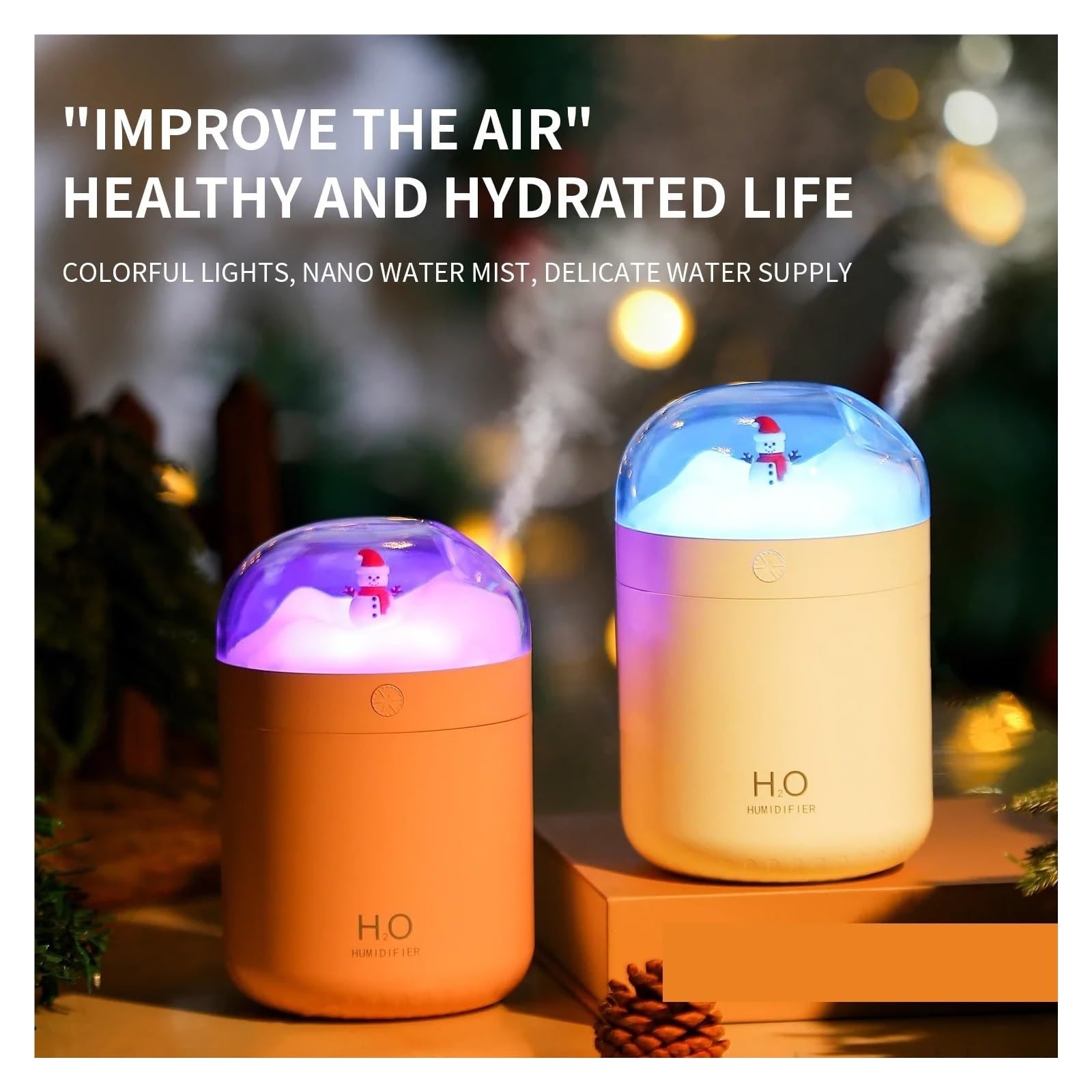 Humidificador, Humidificador De Aire Portátil Ultrasónico Frío, Eativo, Inalámbrico, Funcionamiento Silencioso, For Dormitorio, Coche Y Oficina,para hogar y oficina(White)
