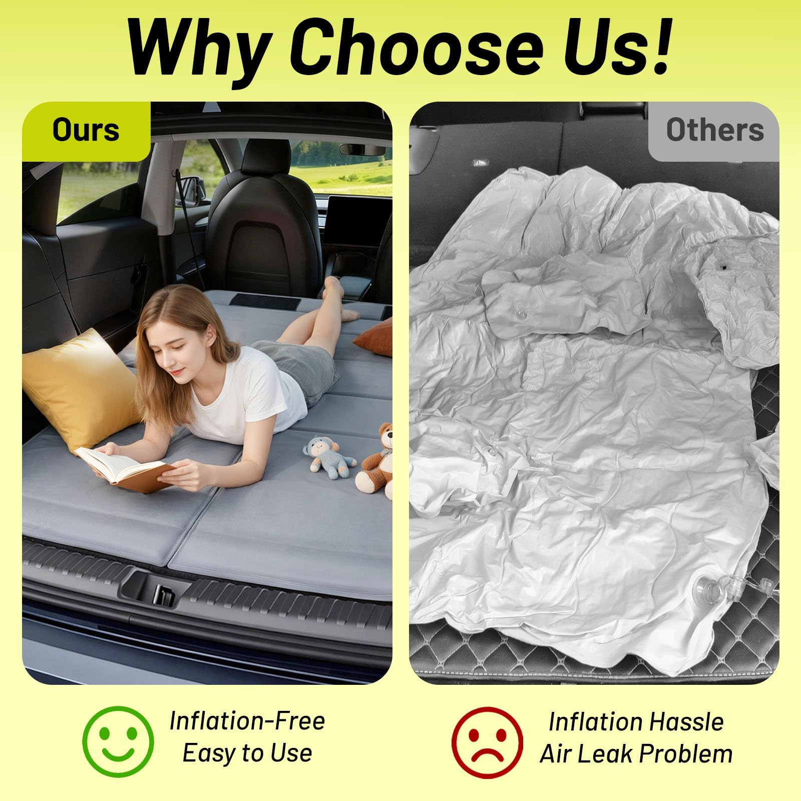 Amazon.com: Car Bed for Toyota RAV4,Foldable Non-Inflatable Soft