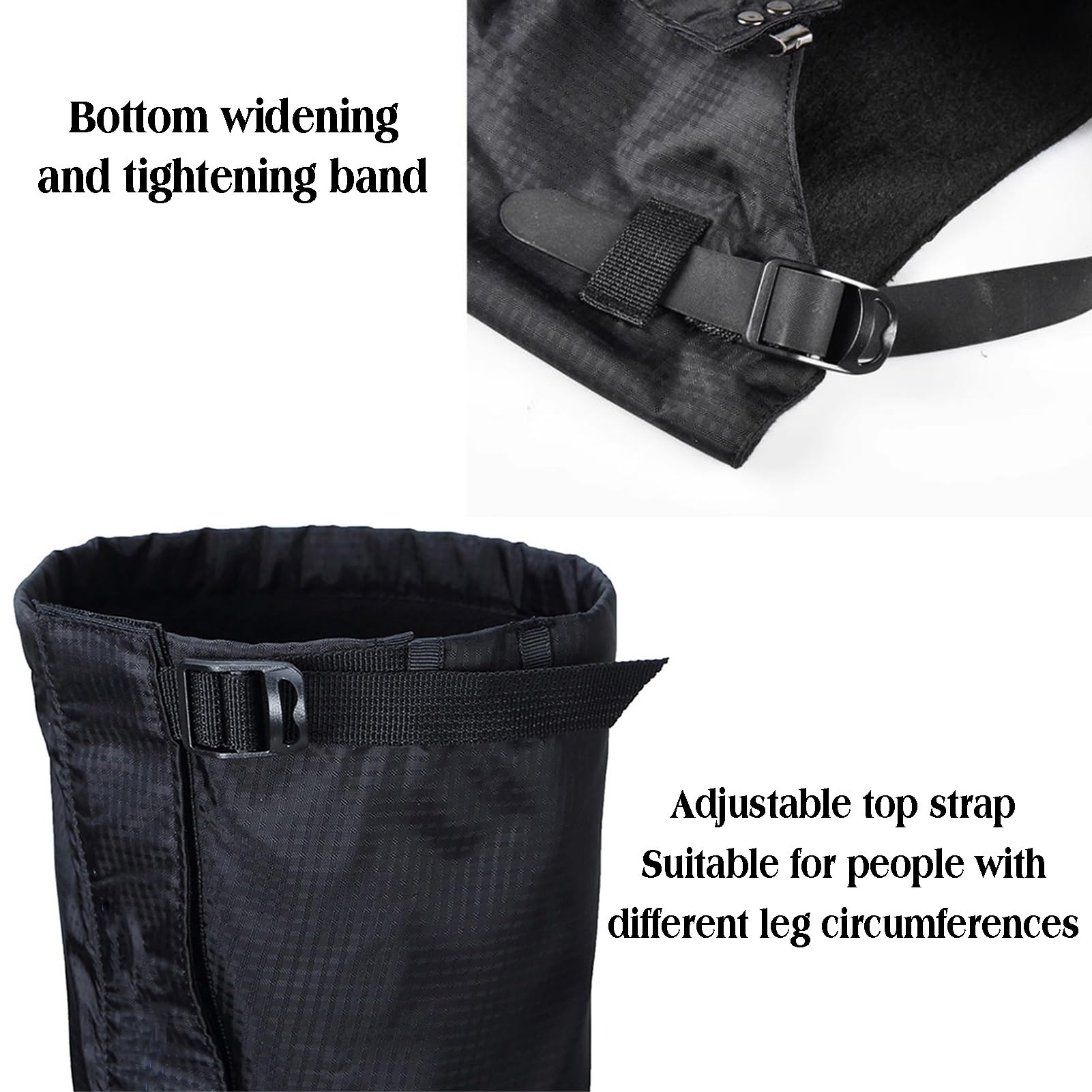 Genérico Polainas Gruesas For Las Piernas, Ideales For Senderismo Y Caza, Con Cordón Ajustable. Talla Única