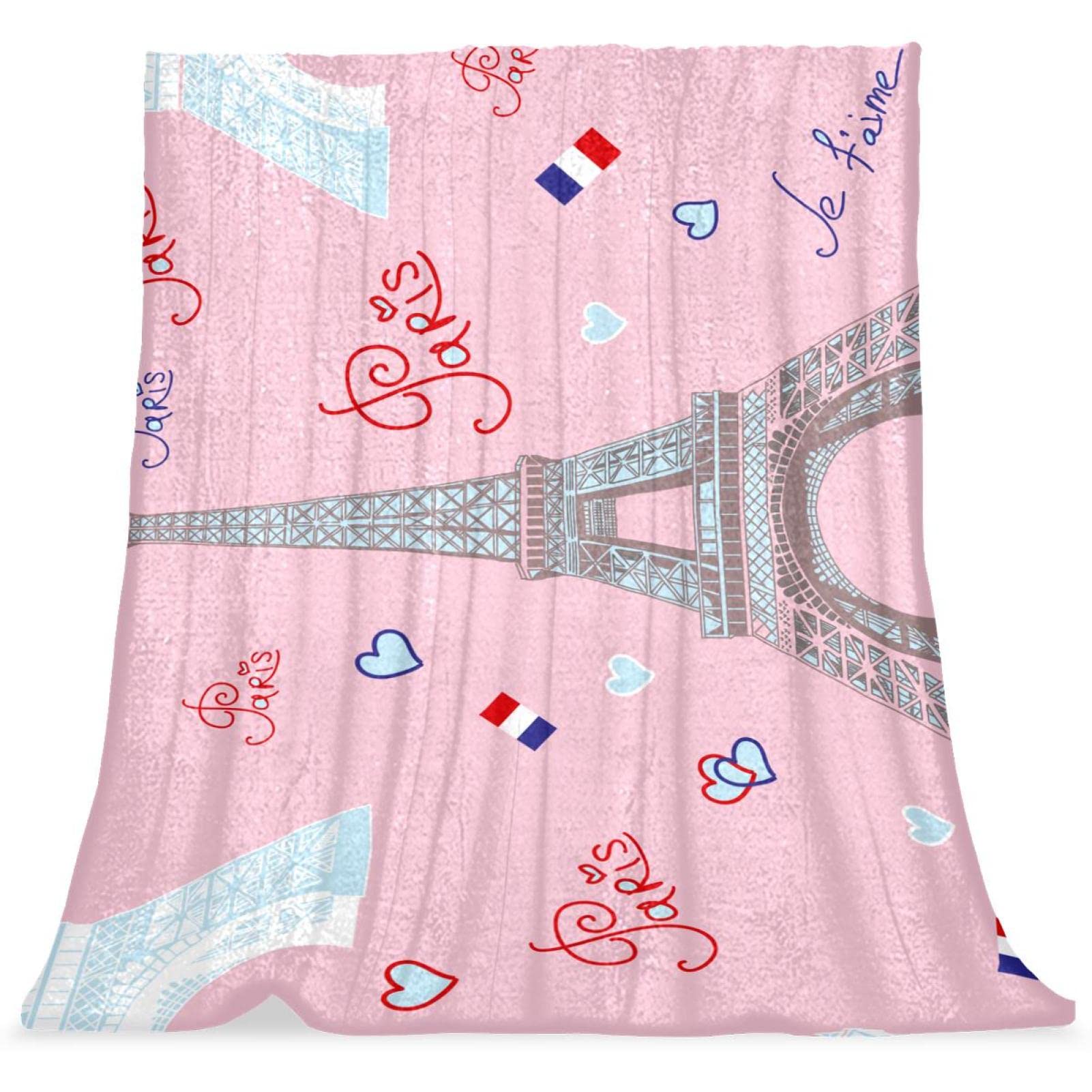 Couvre-lit Tour Eiffel doux et moelleux pour lit de garçons et filles