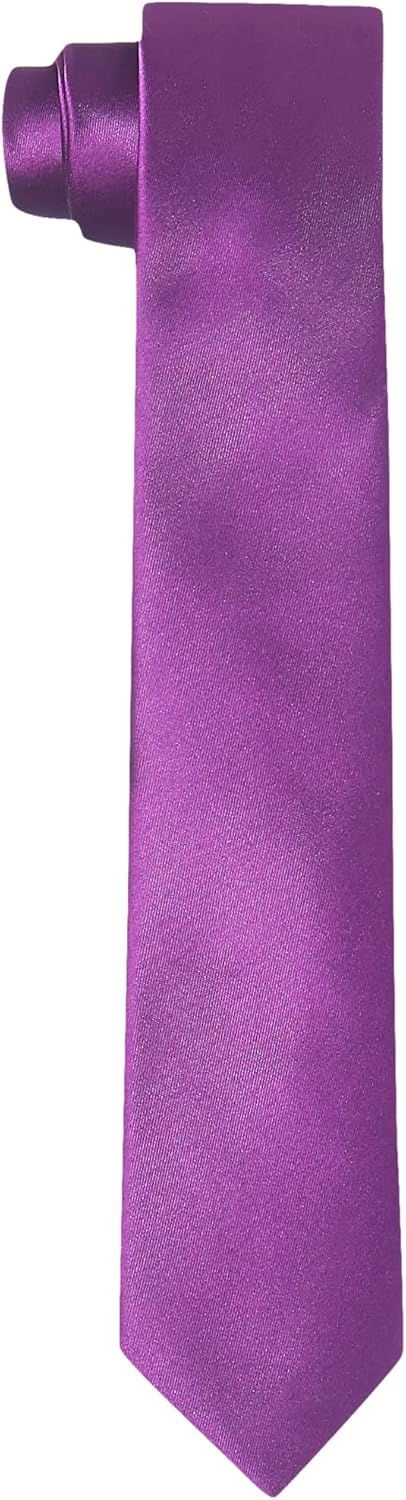 Amazon Brand - Hikaro Corbata estrecha para hombre hecha a mano con aspecto de seda de 6 cm