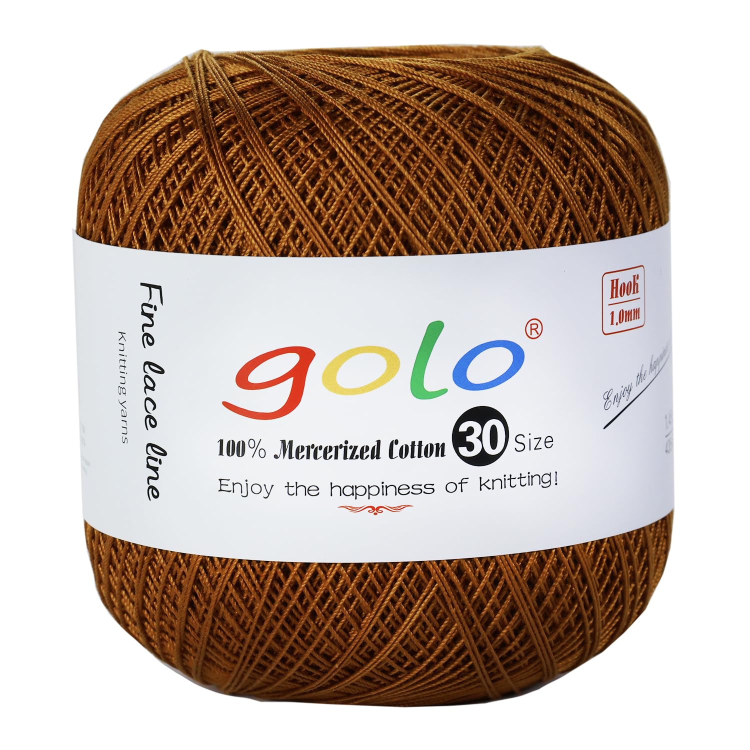 golo Crochet Thread Size 30 Yarn for Hand Kniting Yarn for Tatting Brown 276