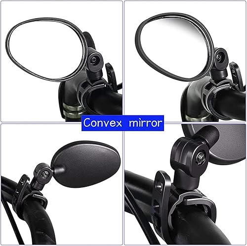 Miniatura 6 de Espejo universal de bicicleta Espejo retrovisor para manillar Espejo retrovisor rotación de 360 ° Espejo de barra de mango ajustable para bicicleta