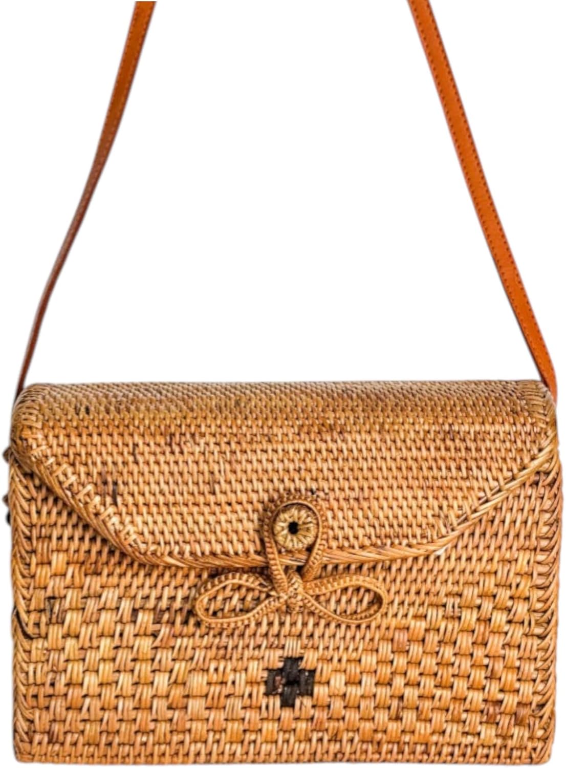 Utama Rattan Bag - Handmade Wicker Woven Purse - Ata, Woven, Straw, Bags - Circle, Square, Oval, Trapezoid Straw Boho Bags - Image 2