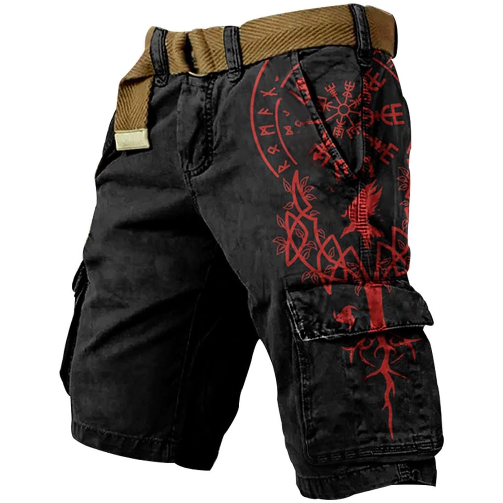 Pantalones cargo para hombre con diseño nórdico e impresión 3D 4