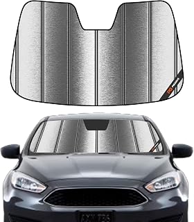 Pigenius Windshield Sun Shade for Ford Focus 2012-2018 Front Window Sunshade - Metallic