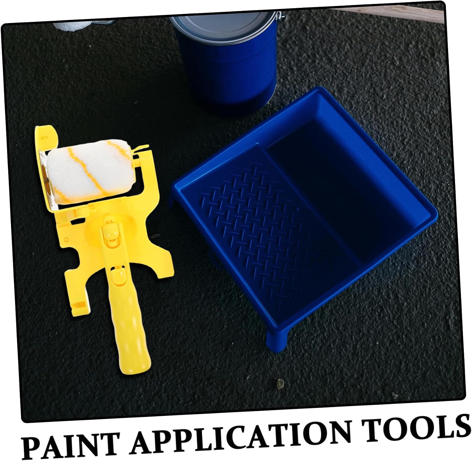 1 Set Paint Edger Roller Brush Kit Portable Handheld Tool with Roller and Paint Edging Brush for Home Room Wall Ceiling Painting Mess Durable Timesaving