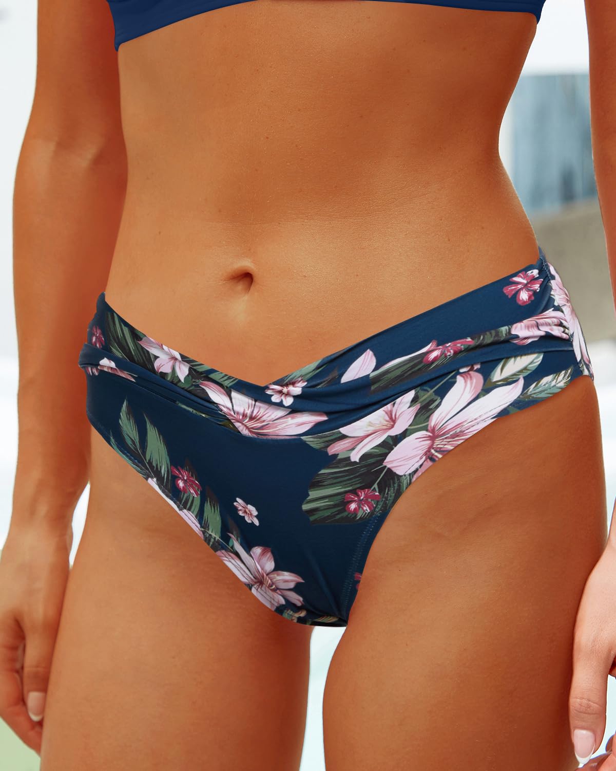 Yonique Traje de baño de Dos Piezas para Mujer, Bikini Push up, Traje de baño Halter Vintage