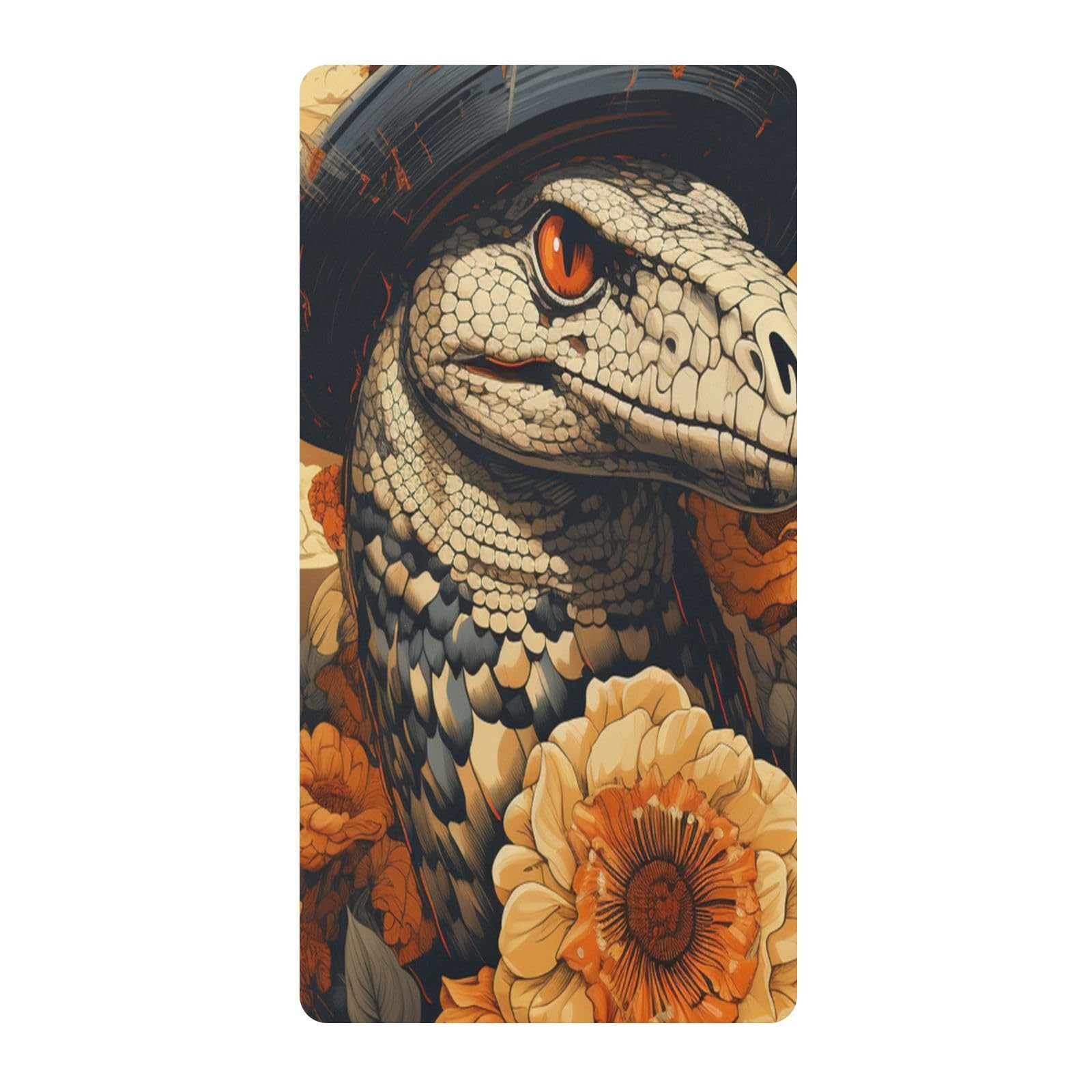 Sombrero Amarillo Serpiente Girasol Sábana de Cuna para Niños Pequeños,Sábanas de Algodón Suave para Bebés Aptas para Colchón Corralito