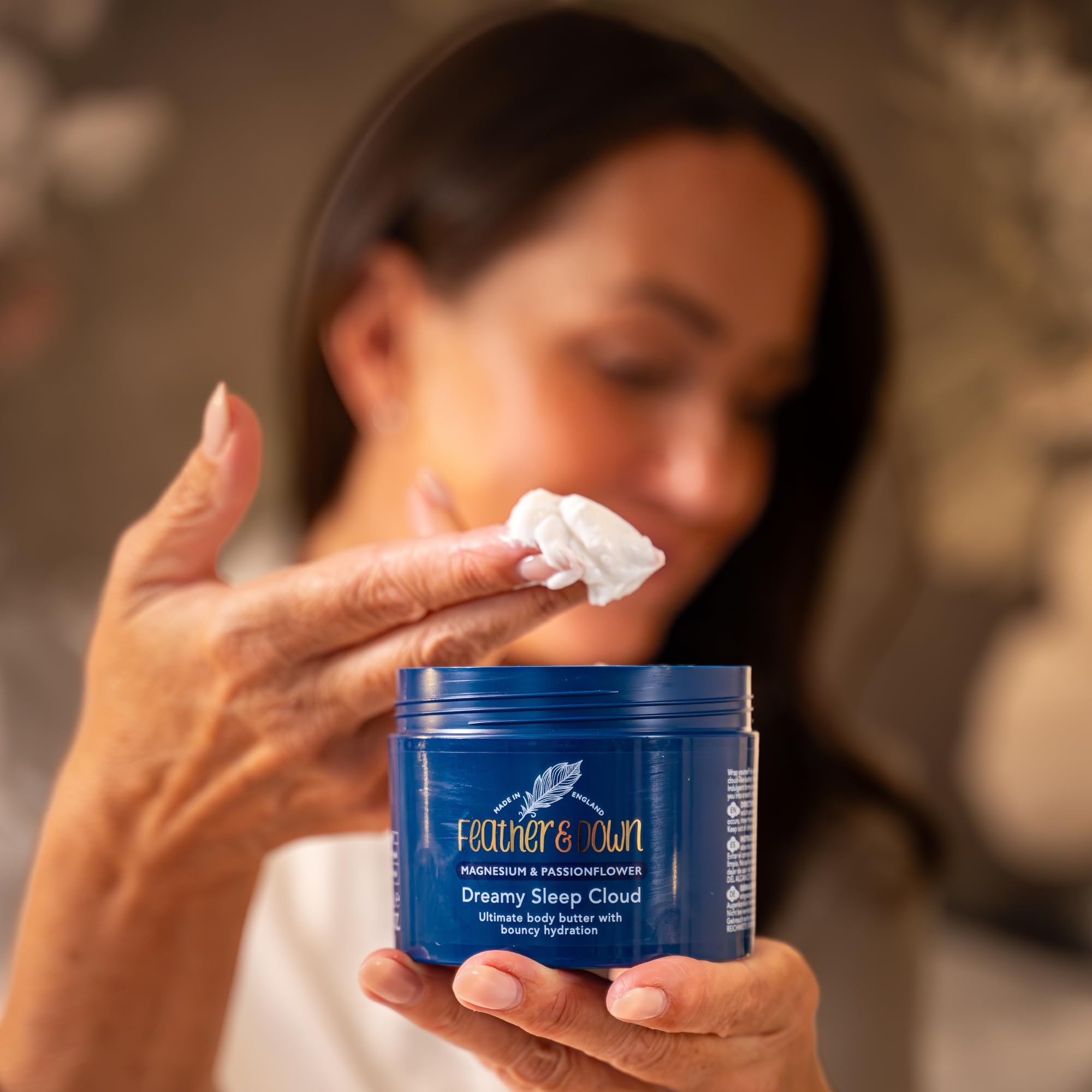 Feather & Down Magnesium and Passionflower Dreamy Sleep Cloud (290ml) - Whipped Body Butter Infused with Magnesium and Passionflower Extract, Calms for Anxiety & Stress, Relaxation Aromatherapy - 4