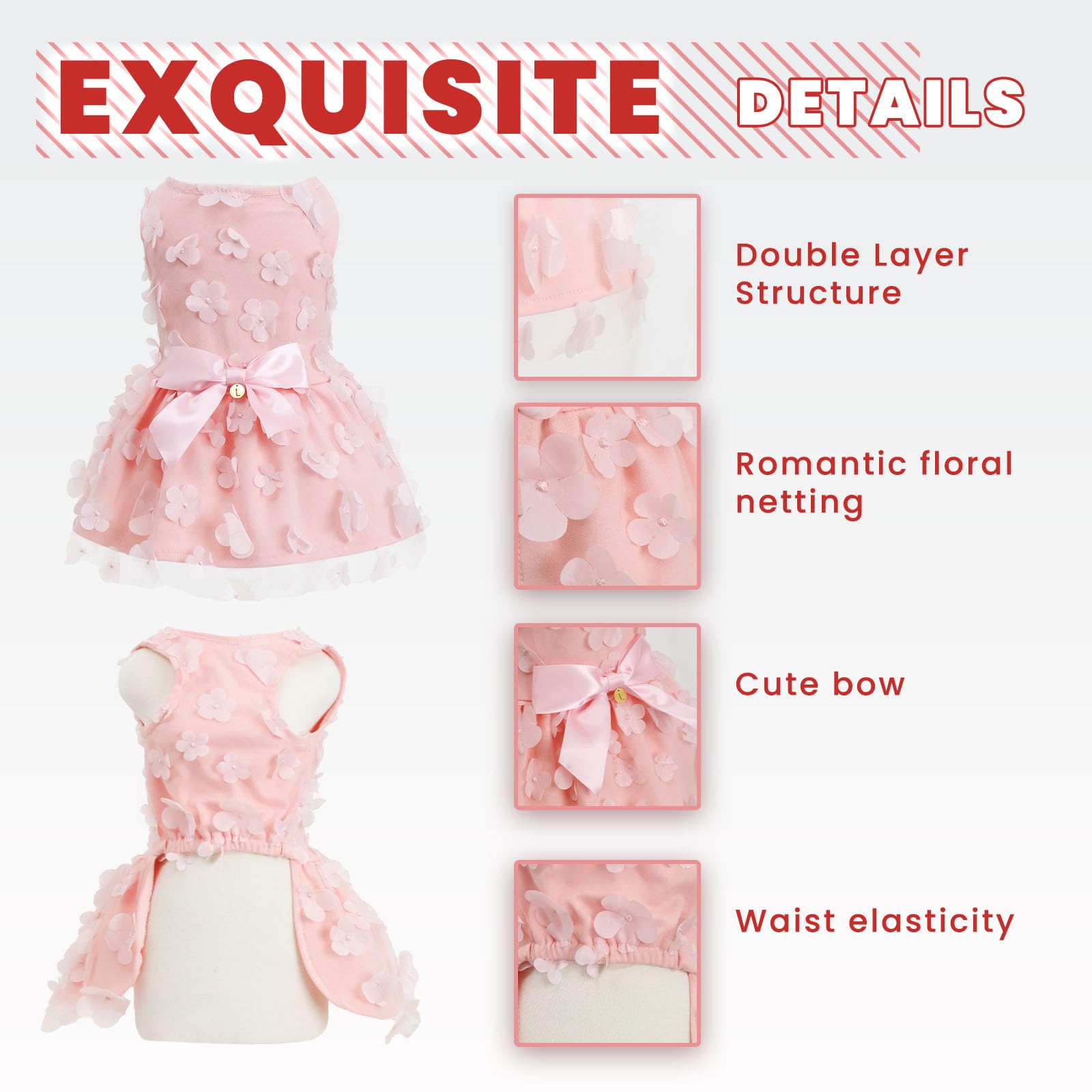 Birthday Dog Dress, Princess Dog Dress Tulle Puppy Skirt