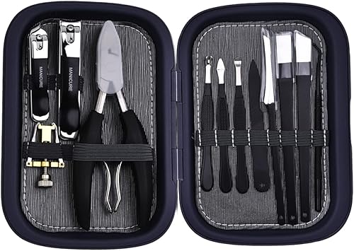 Miniatura 2 de Kit de cortaúñas encarnadas para el cuidado de las uñas de los pies, herramientas de pedicura, acero inoxidable, 12 piezas, juego de manicura, caja