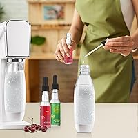 Vista 16 de Pipetas con cuentagotas de vidrio compatibles con SodaStream Bubly Bubbly Drops sabores para accesorios Soda Stream (blanco, 3 unidades)