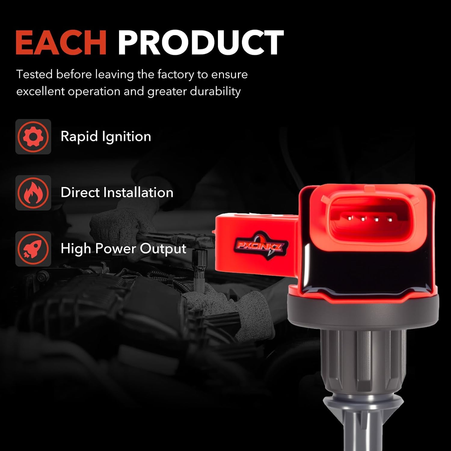 Set of 4 Ignition Coil Packs & Spark Plugs Fits for Chevy Malibu Impala Colorado, for Cadillac ATS CTS GMC Canyon, for Buick Regal Verano 2013 2014 2015 2016 2017 2018 2019 2.5 2.0 Replaces UF680