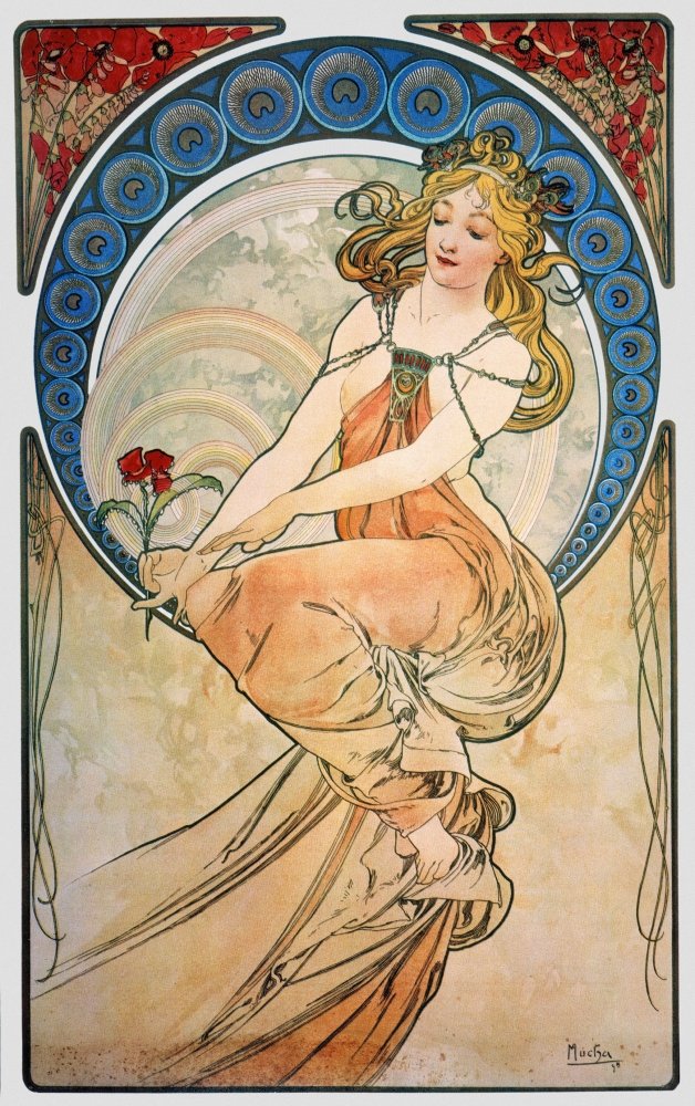 [画集] ALPHONSE MUCHA Amazon.com: Mucha Poster 1898 Nposter Design 1898 By