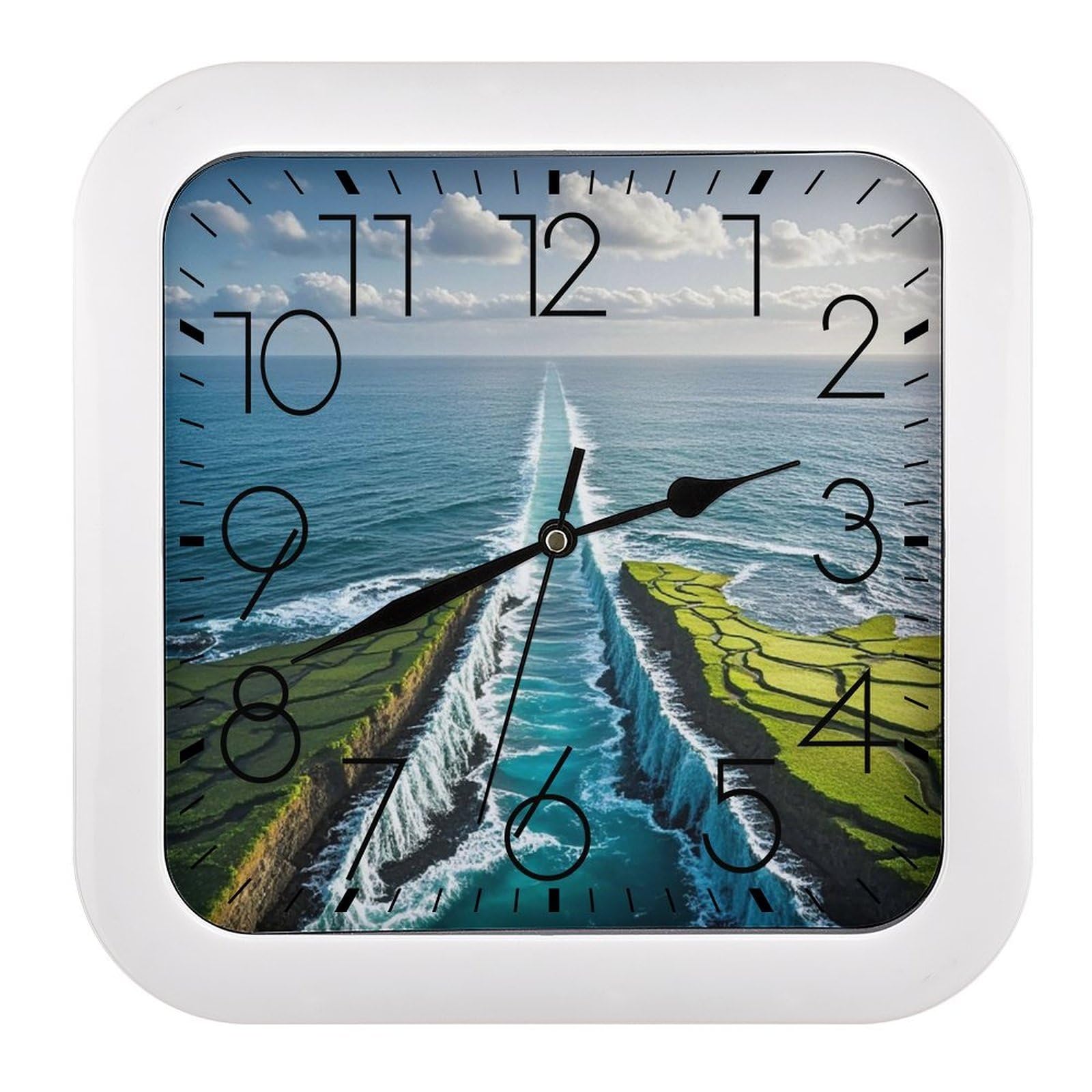 Horloge murale silencieuse carrée et moderne pour un design épuré