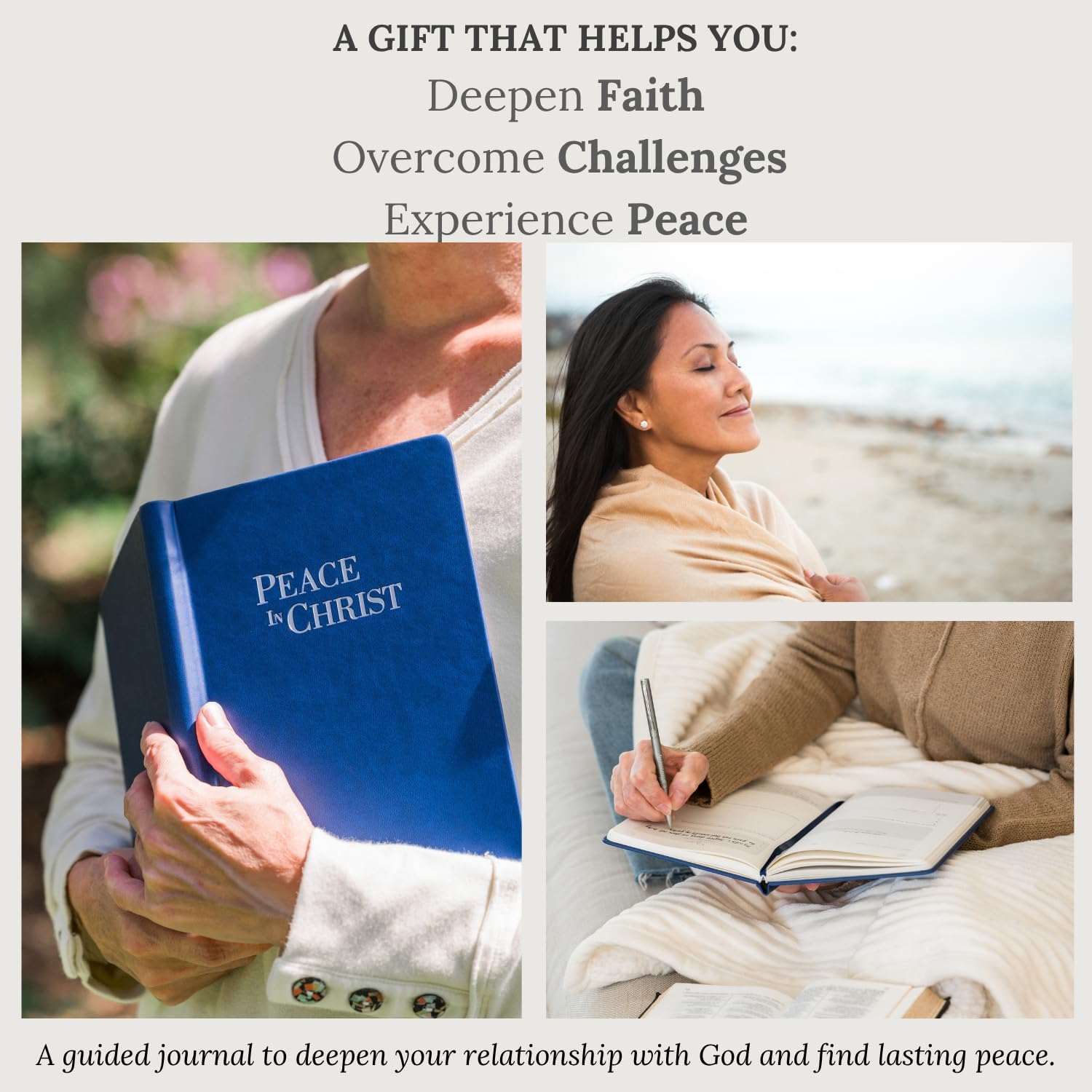 Prayer Journal – Peace in Christ 12-Week Guided Christian Prayer Journal for Women & Men with Daily Prayer Prompts, Scripture, Gratitude & Reflection for Spiritual Growth
