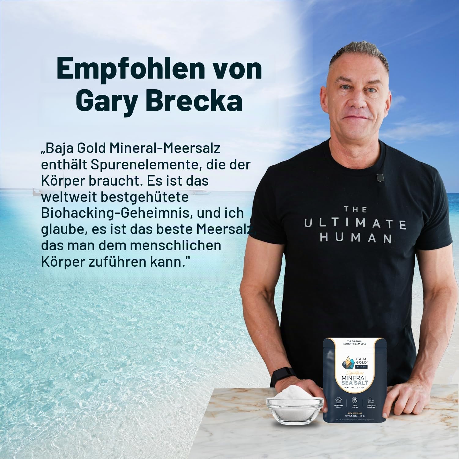 Baja Gold Mineral Sea Salt – Unraffiniertes Mineralisches Meersalz 454 g – Reich an Spurenelementen und Mineralstoffen Perfekt für Gourmetküche Gesunde Ernährung und Vielseitige Anwendungen | Naturbelassenes, unraffiniertes Meersalz aus geschützten Tiefen