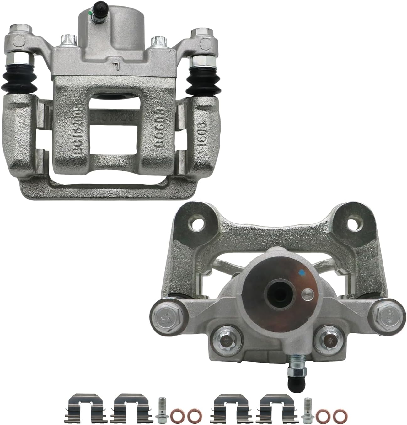 Chefull Disc Rear Brake Calipers with Bracket Replacement for Hyundai Kia Model, Sonata Optima 2011-2015 L4 2.0L 2.4L, Rear Driver Passenger Pair Caliper Assembly Set of 2, 19B6456 19B6457