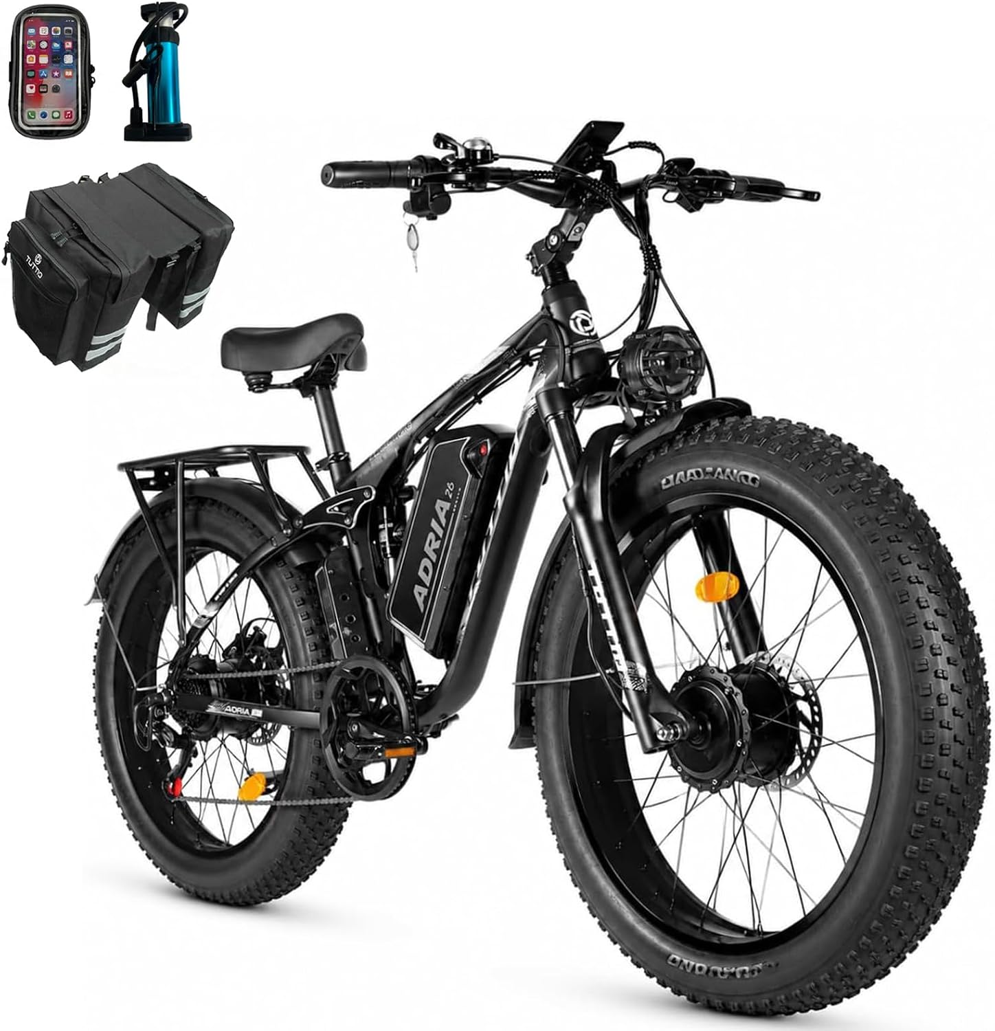 Electric Bike for Adults, Peak 5000W/6000W Dual Motor Ebike, 26" Fat Tire thumbnail