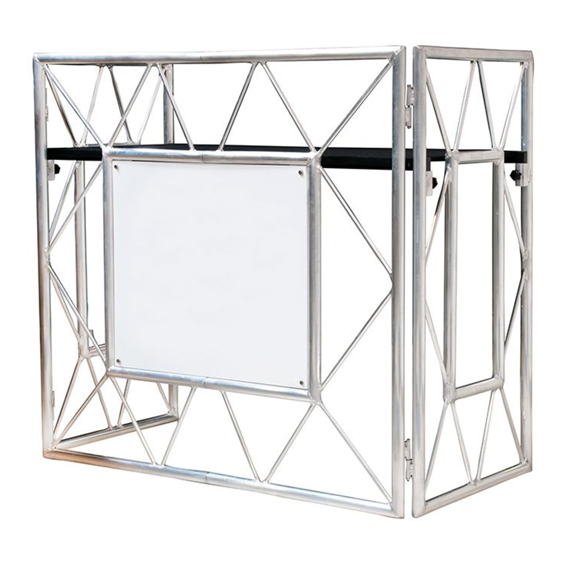 Audiosavings bundle: American DJ Pro Event Table 2 Foldable Portable DJ Booth Facade bundled with White Scrim ADJ (2 items)