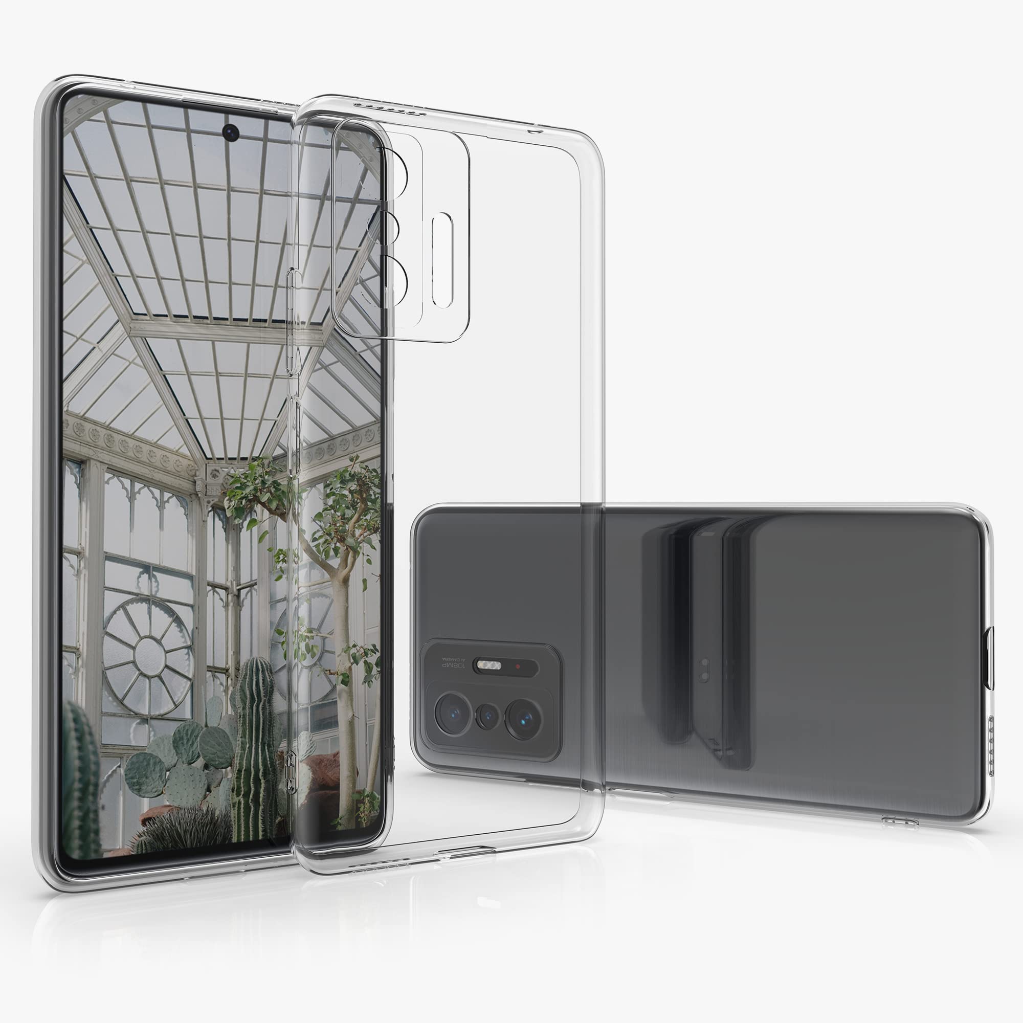 kwmobile Case Compatible with Xiaomi 11T / 11T Pro - Clear Case Soft Slim Flexible Protective TPU Phone Cover - Transparent - Image 3