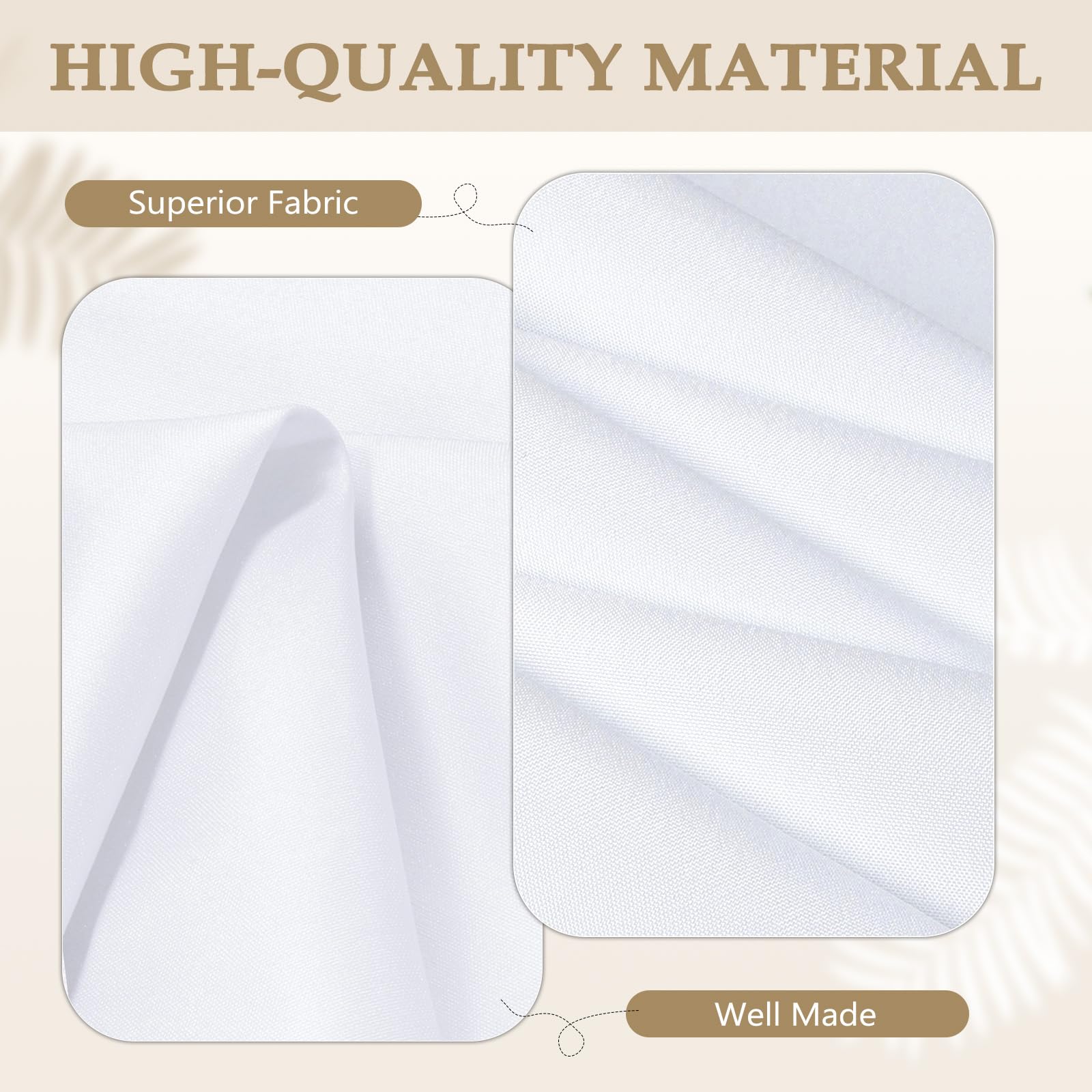 Lot de 12 nappes rectangulaires Blanches de 152,4 x 259,1 cm pour Tables rectangulaires de 1,8 m en Tissu Polyester Infroissable Lavable pour fête de Mariage