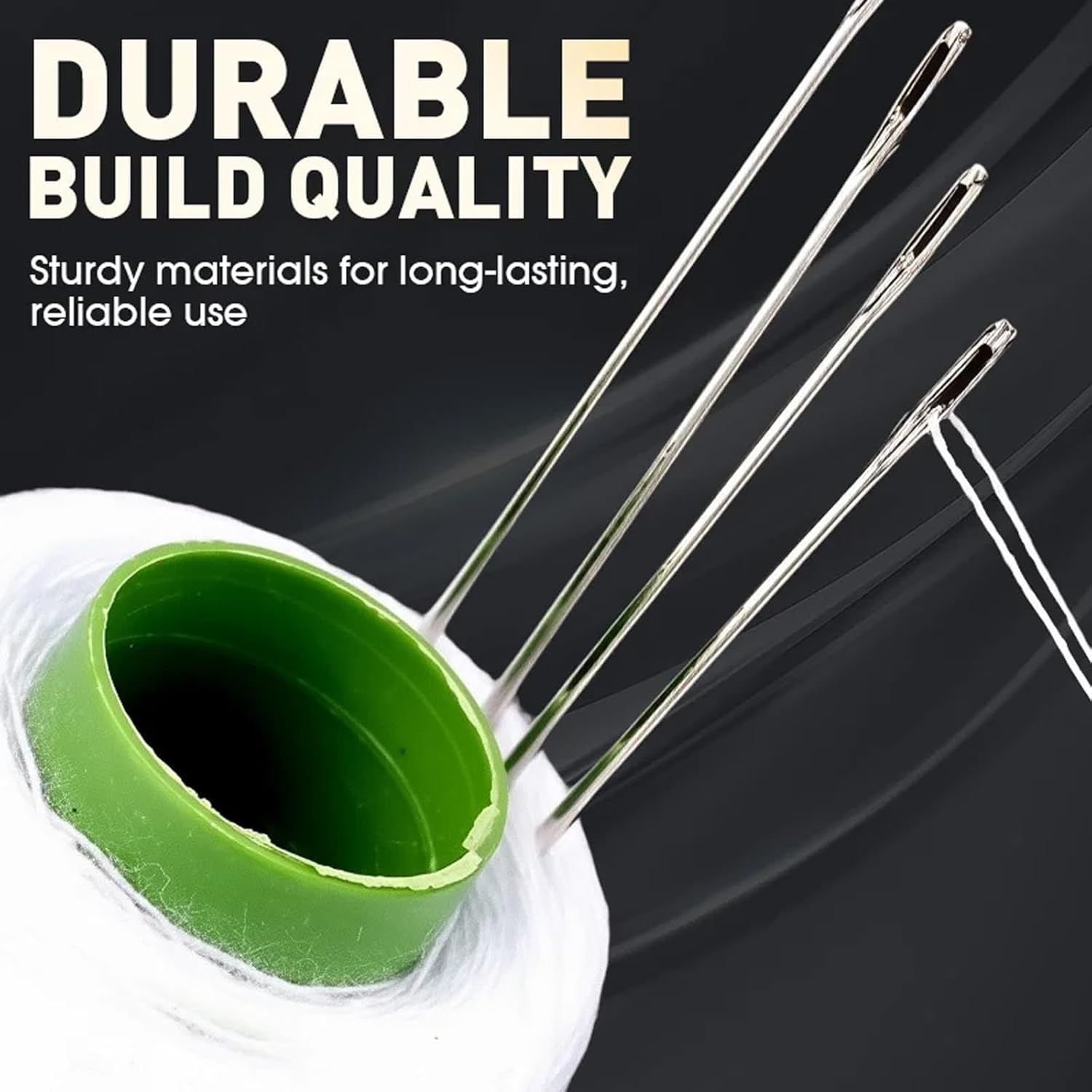 34PCS Big Eye Steel Sewing Needles Kit, Stainless Steel Sewing Needles,Steel Needle Sewing Kit, Stainless Steel Needles for Hand Sewing,Portable DIY Handcraft Set,Suitable for Handicraft Enthusiasts - Image 5