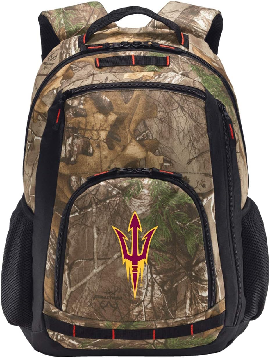 Broad Bay Arizona State Camo Backpack ASU Backpacks - Laptop Section - Realistic Camo Design (Multi - ASU Fork Logo)