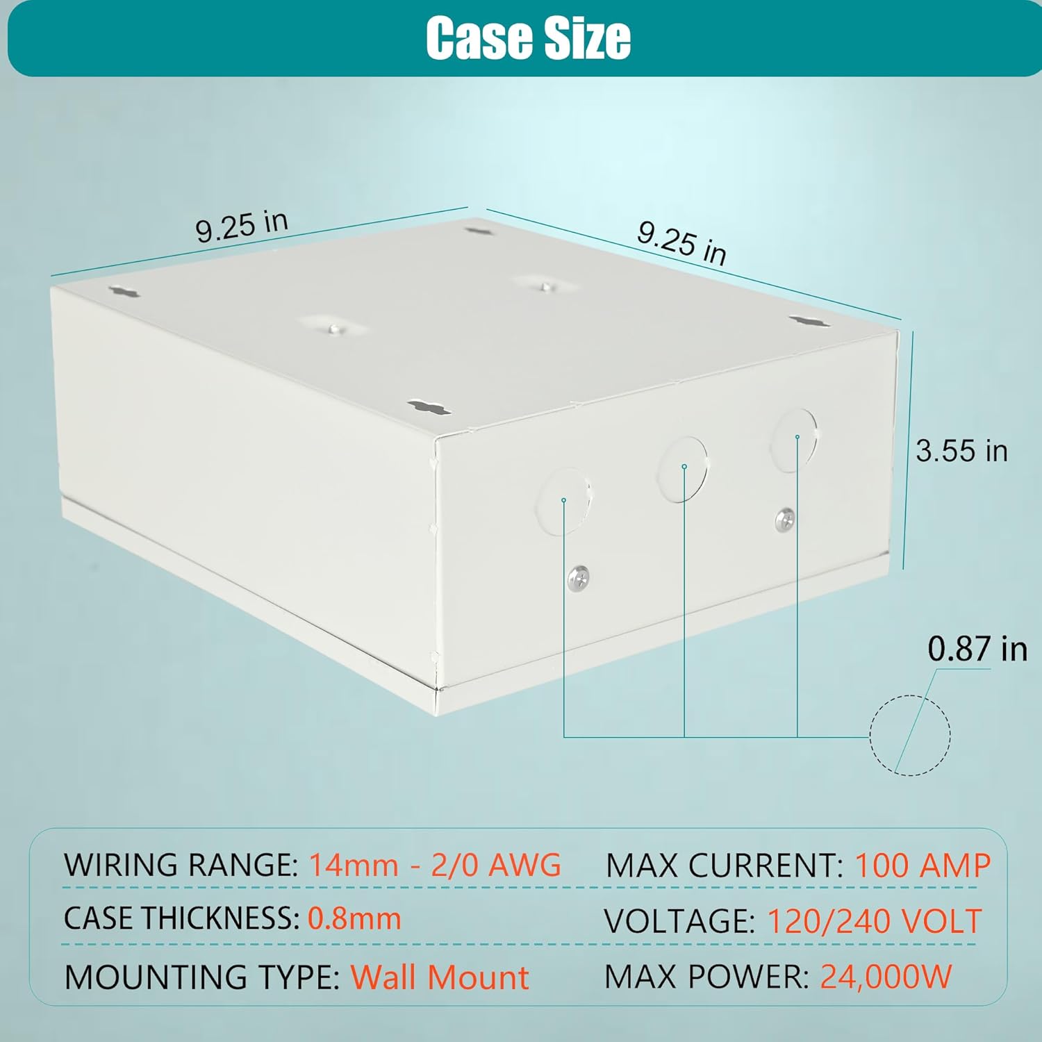 Automatic Transfer Switch, 100 Amp 3 Pole Auto Transfer Switch for Home Generator, 120/240-Volt 24,000W Stronger Stability, for Outdoor and Indoor with Ground, General 60HZ (100A-3P)