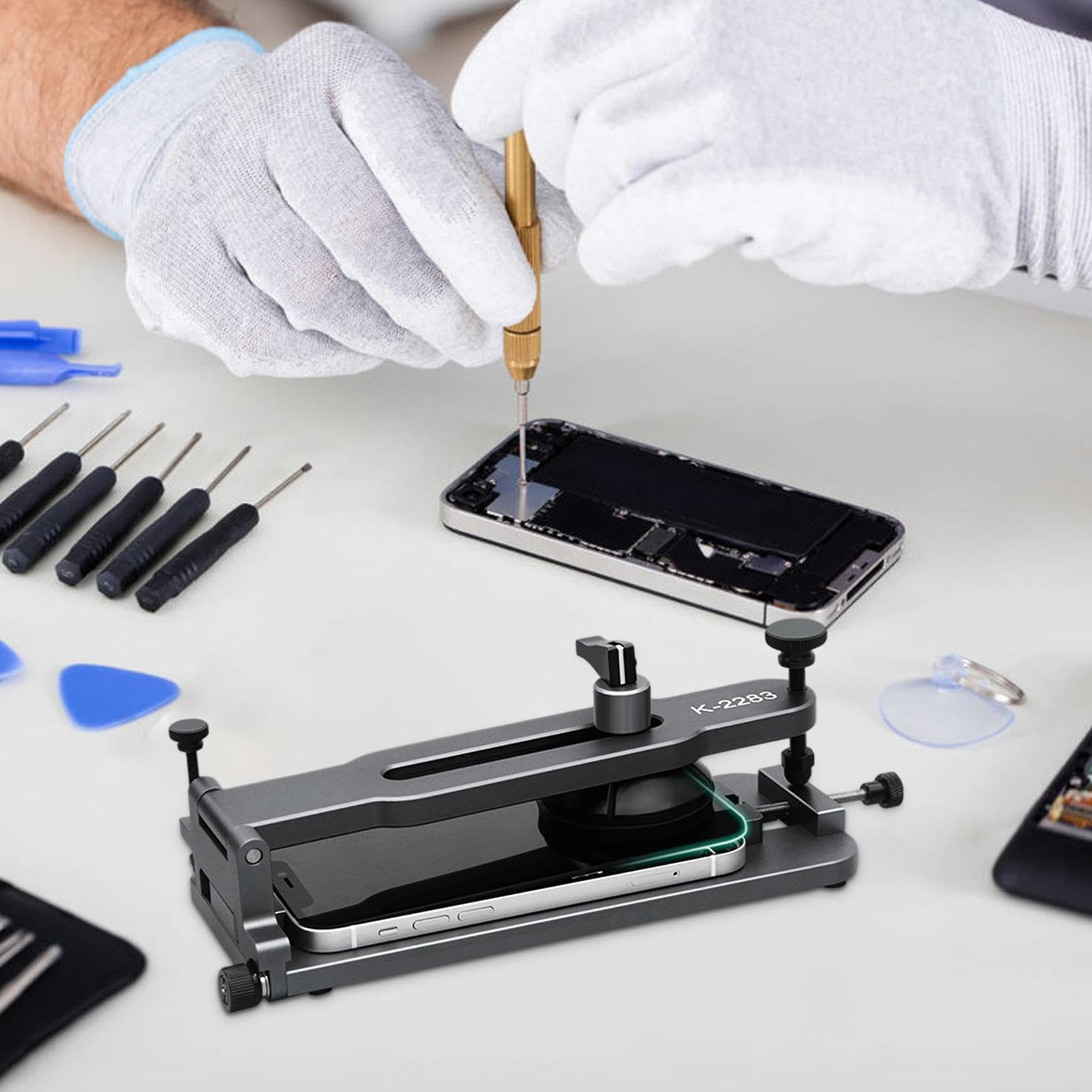 Separador de pantalla LCD para teléfono móvil, herramienta de extracción de la tapa trasera de la taza de succión, removedor de pantalla de teléfono profesional, 660 g, fácil y de desmontar