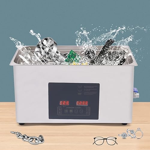 Miniatura 3 de PIOJNYEN Limpieza ultrasónica profesional de los vidrios ultra sónicos del laboratorio de la máquina 5.8gal del limpiador de la joyería de la