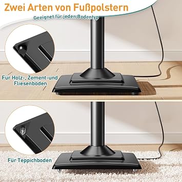 ELIVED Universal Speaker Stand Height Adjustable Holds 5 kg Load Capacity