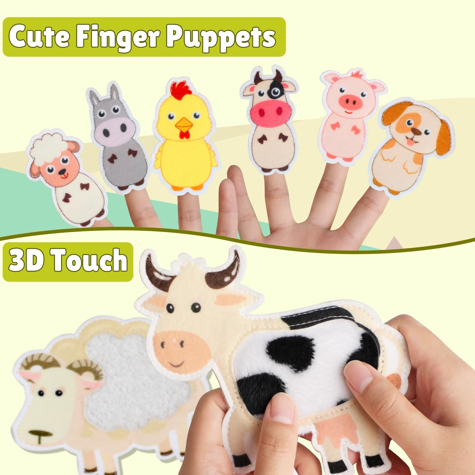 Quanquer Busy Book per Bambini Piccoli Farm Busy Board Giocattolo Montessori per Bambini di 1 2 3 4Anni Attività di Apprendimento Prescolare Giocattoli da Viaggio per Bambini Piccoli（Versione Inglese）