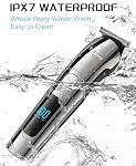 Brightup Beard Trimmer for Men - Electric Razor & Shaver, Cordless Hair Clippers Trimmers Set, IPX7 Waterproof Mens Grooming Kit for Shaving Face, Mustache, Body, Ear, Nose Hair Trimmer, Gifts for Men