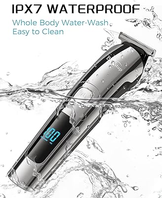 Waterproof Electric Beard Trimmer For Men, Cordless Hair Clippers Shavers Men Grooming Kit Gifts Men Husband Father - View #2