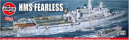 Miniatura 3 de Airfix Vintage Classics HMS Fearless Landing Platform Dock 1600 WWII Royal Navy Ship Plastic Model Kit A03205V