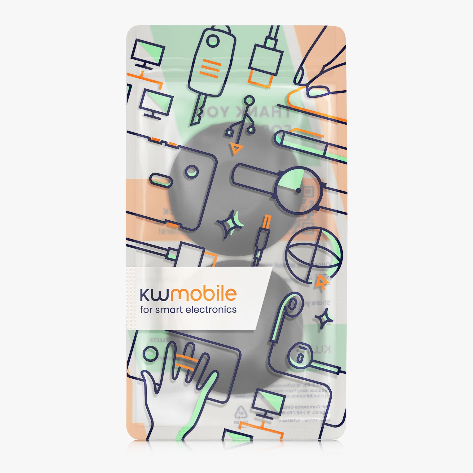 kwmobile Supporto per Computer PC Portatile/Notebook/Ultrabook - Cuscinetto Raffreddamento PC - Sfera Magnetica Silicone per Computer Portatile nero/argento