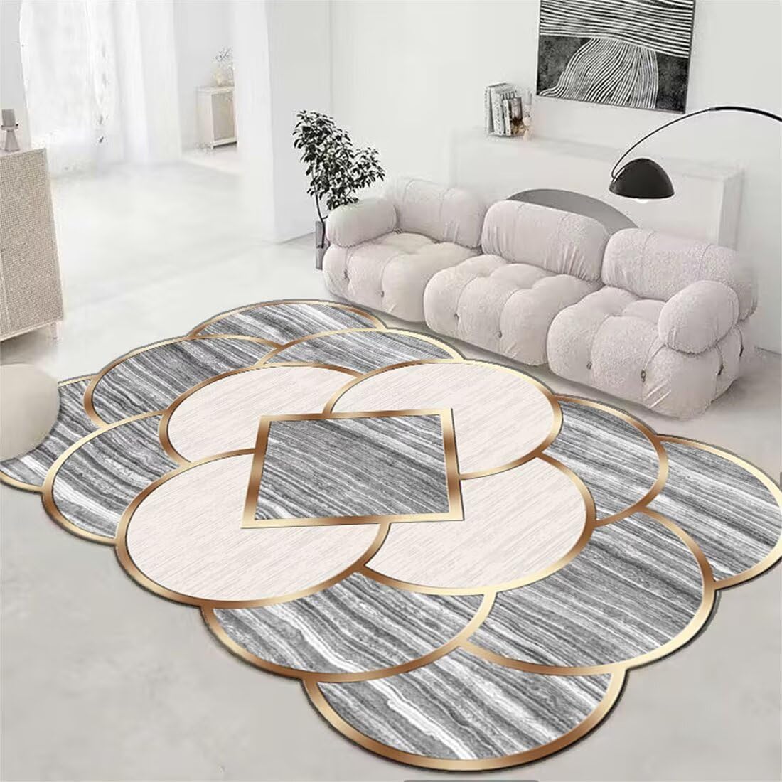 Tapis couloir long gris personnalisable et résistant pour les passages