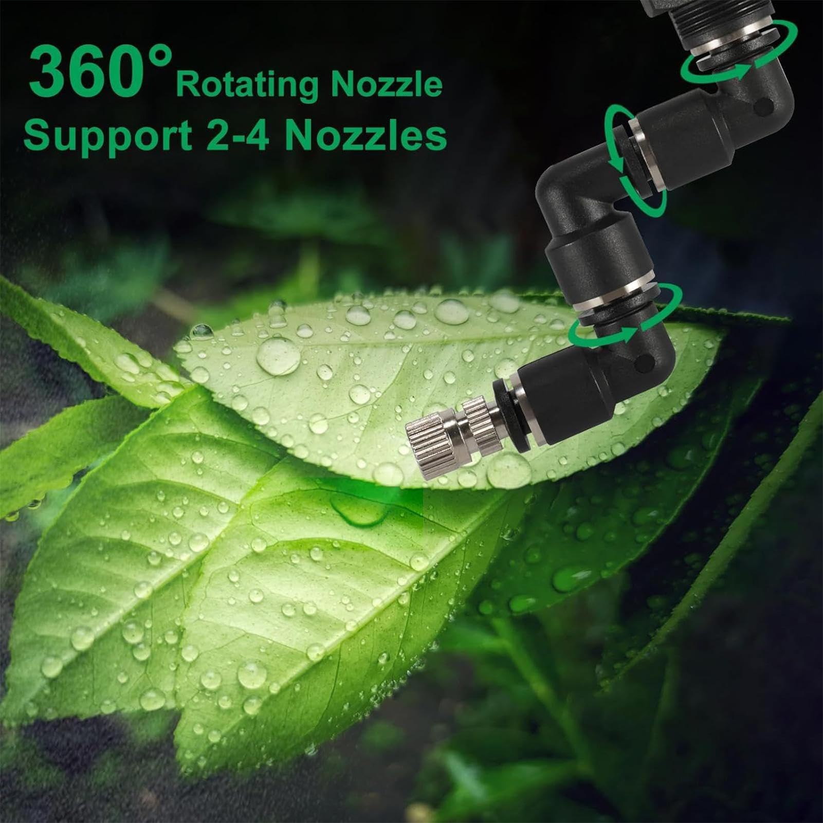 Humidificador de reptiles, rociador automático con temporizador y boquilla de 360° para tanques, máquina de niebla ideal para hábitat de reptiles, invernadero, vivero y entornos de anfibios