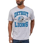 Junk Food Clothing x NFL - Detroit Lions - Team Helmet - Unisex Adult Short Sleeve Fan T-Shirt for Men and Women - Size Large